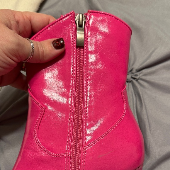 Pink Western Ankle Boots - Picture 3 of 6